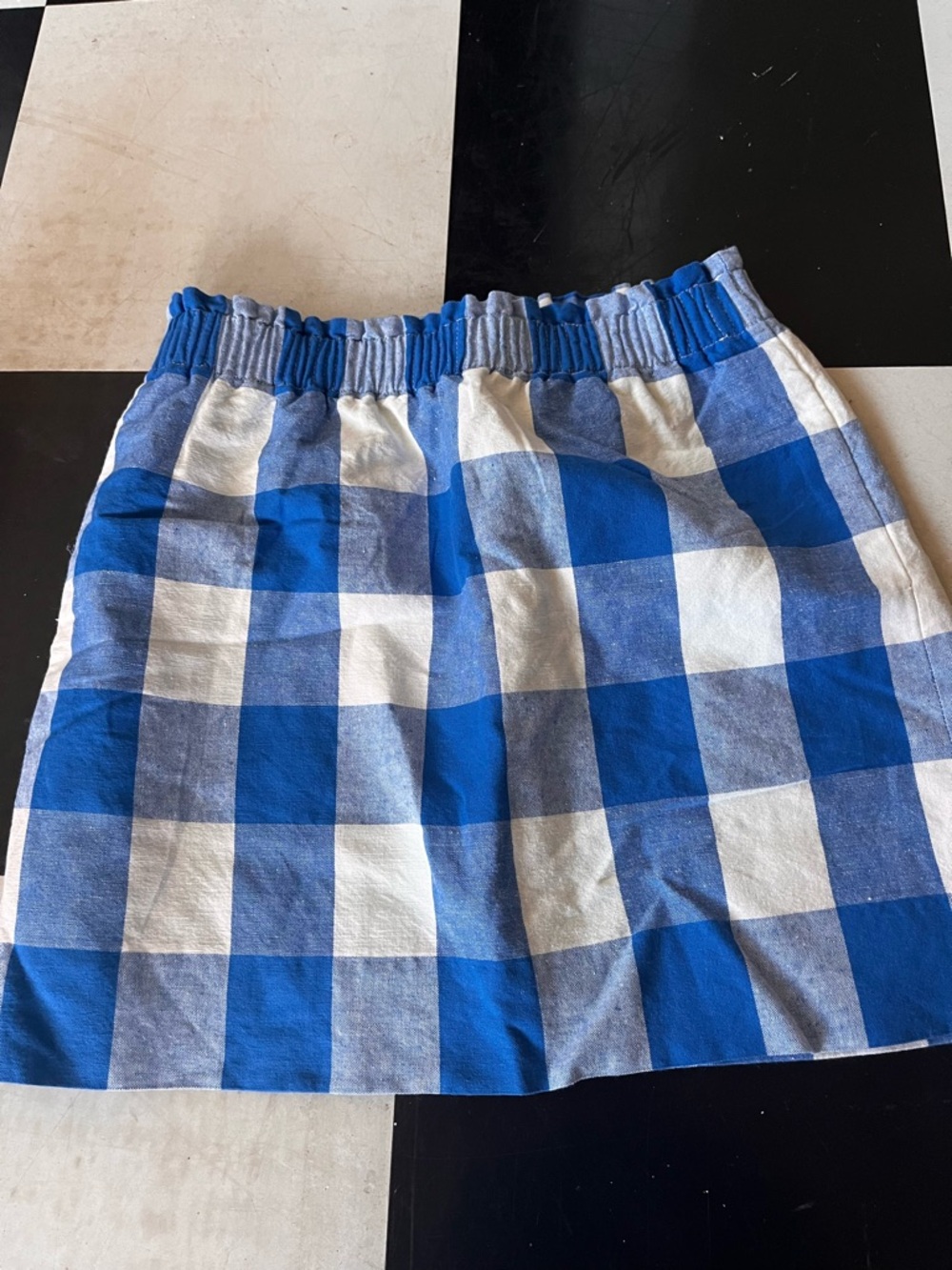 J. Crew Blue and White Gingham Mini Skirt - Picture 2 of 5